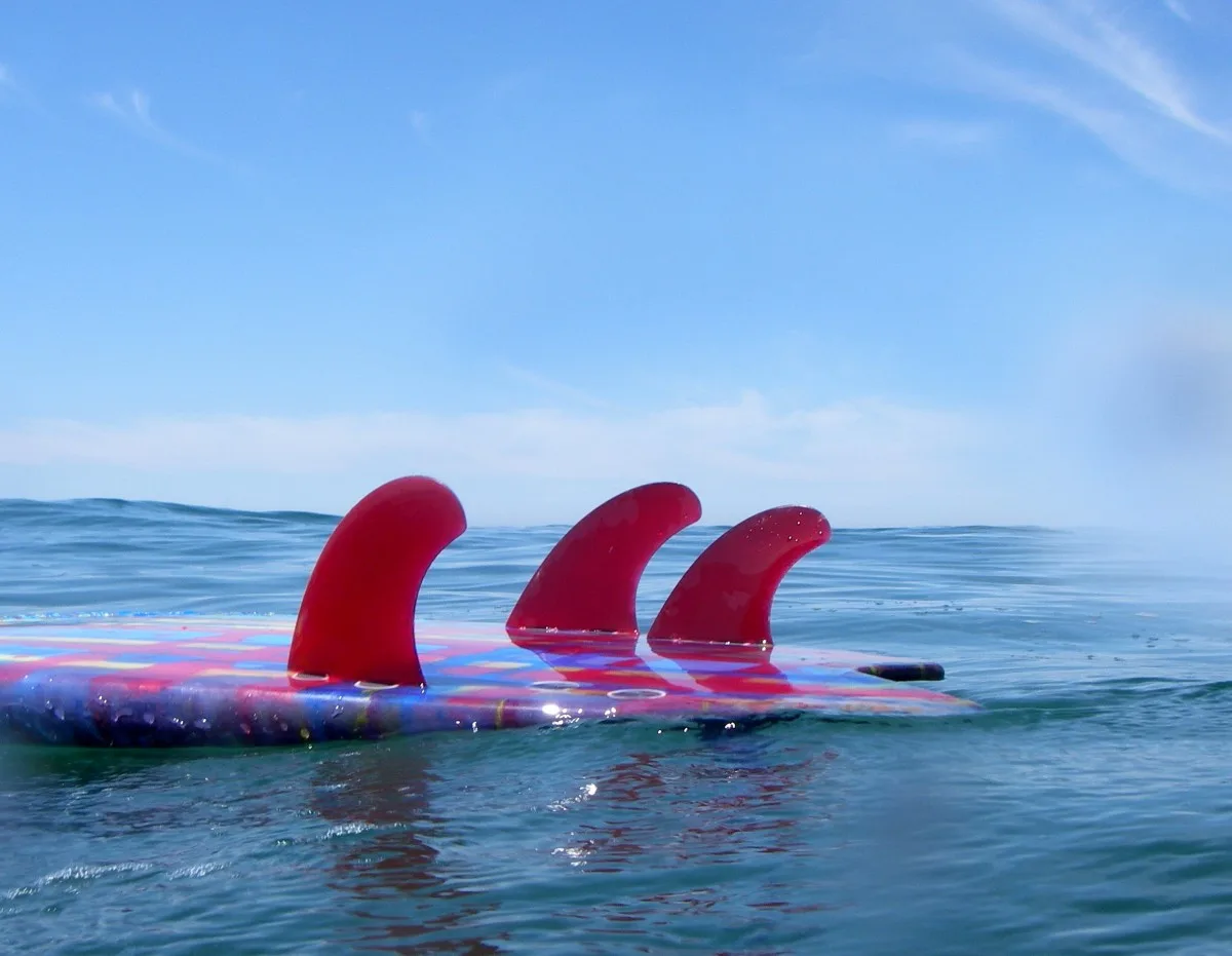 Merson asymetrical fish, Jack Jensen fiberglass fins photo: Merson