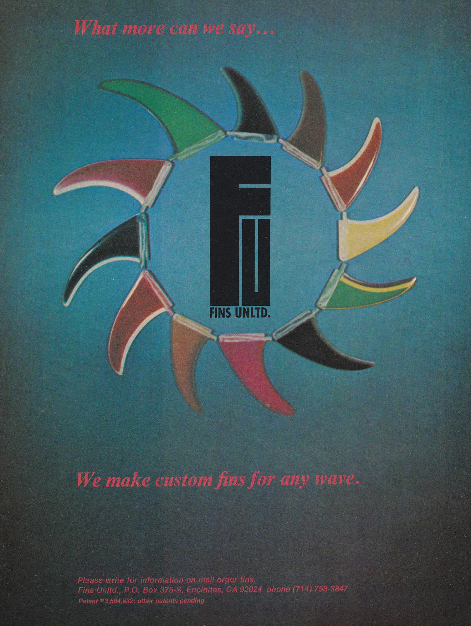 Vintage fin ad, 1972