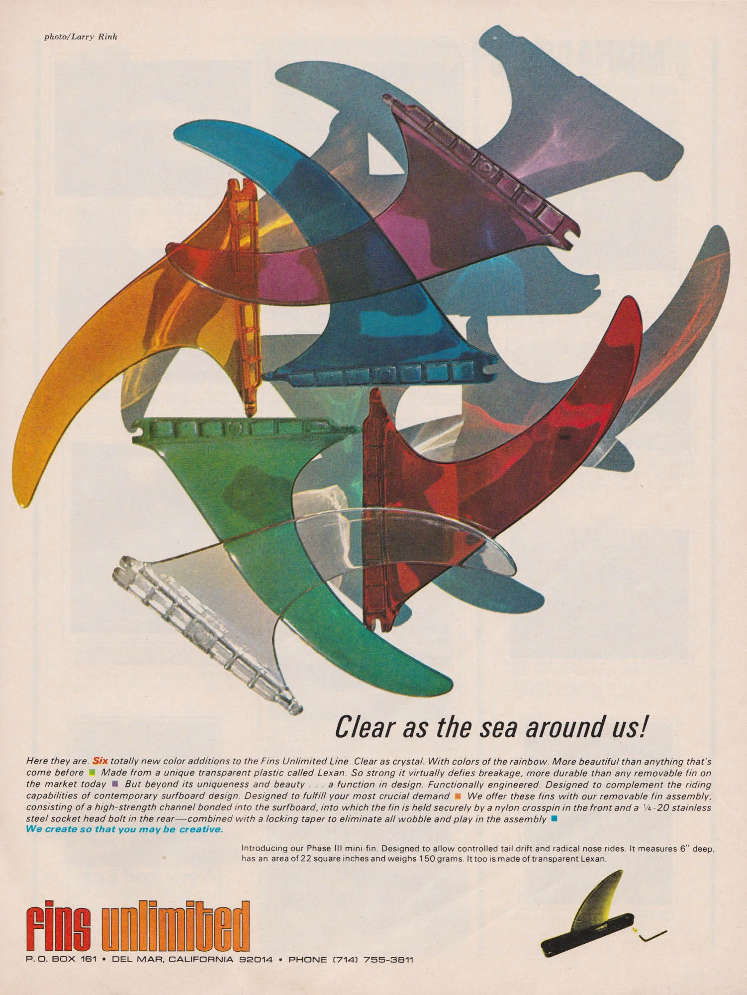 Vintage fin ad, 1968