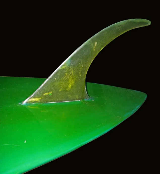 Fiberglass flex fin (late 1960's) Surfing Heritage & Culture Center collection photo: Merson