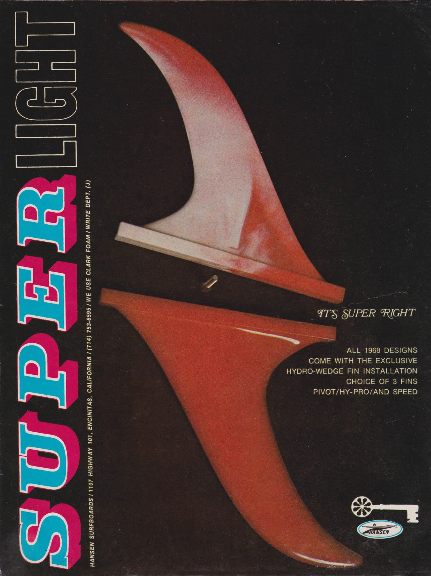 Vintage fin ad, 1968