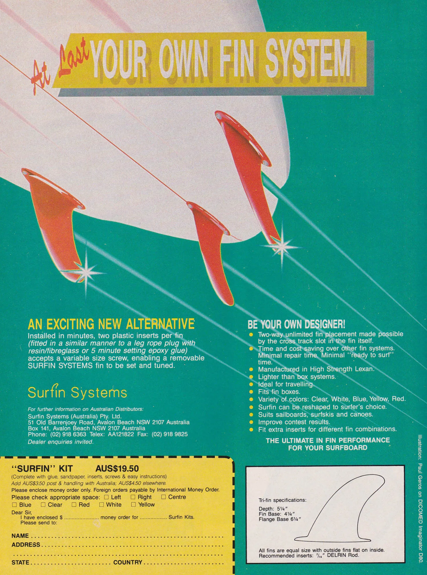 Vintage fin ad, Undated