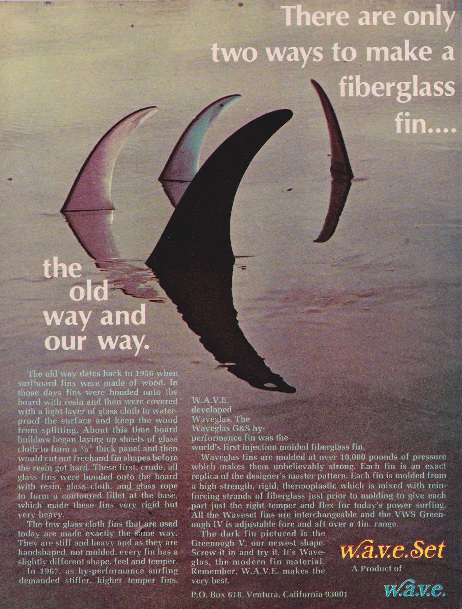 Vintage fin ad, 1970