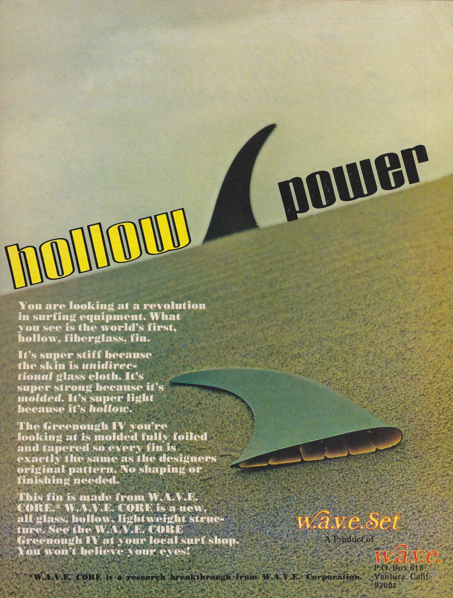 Vintage fin ad, 1970