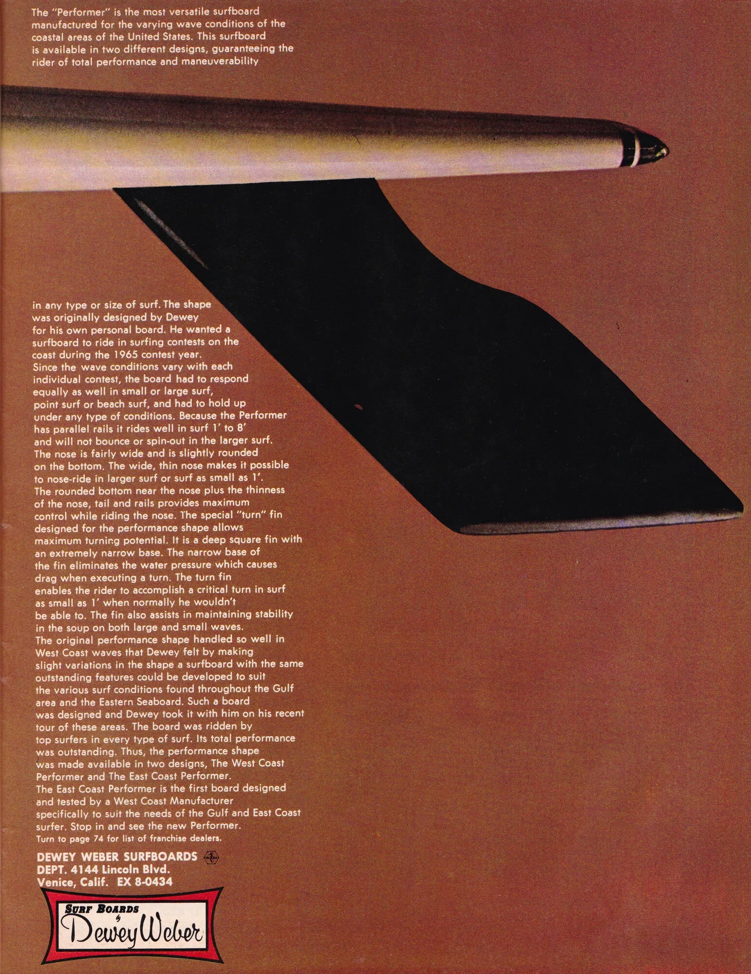 Dewey Weber Hatchet fin, 1966