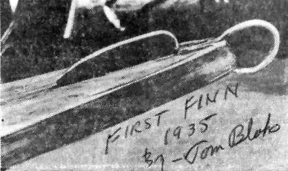 Tom Blake's first fin (1935) photo:Blake