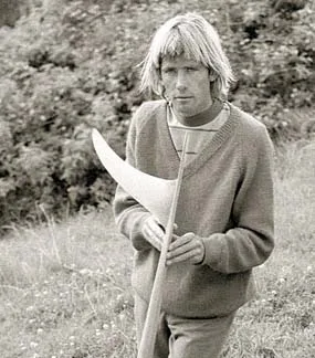 George Greenough, high aspect ratio fiberglass flex fin photo: Witzig