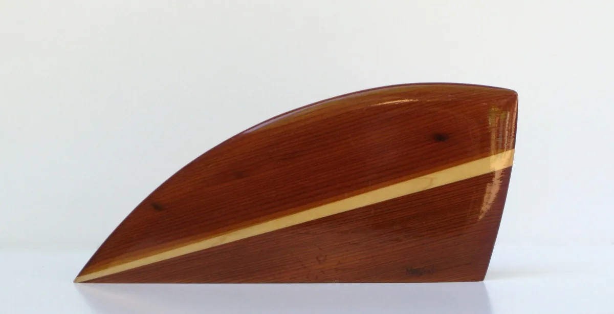Redwood and maple gun fin photo: Merson